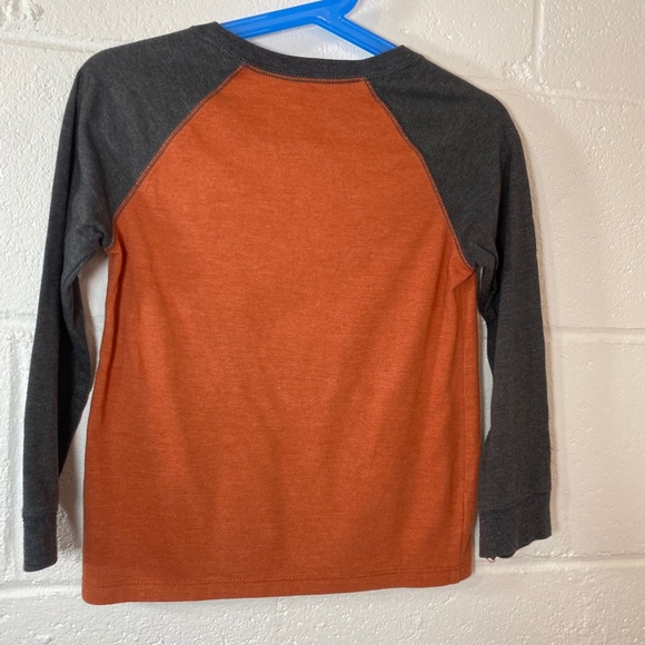 Cat & Jack Orange & Gray Long Sleeve Shirt - Picture 3 of 5